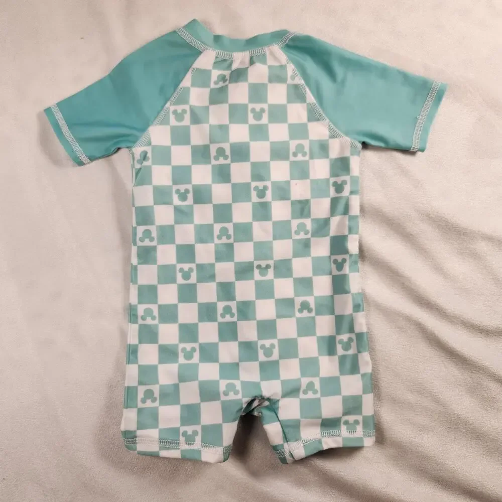 Disney Baby Mickey Mouse One-Piece Checkered Swimsuit - 6 months